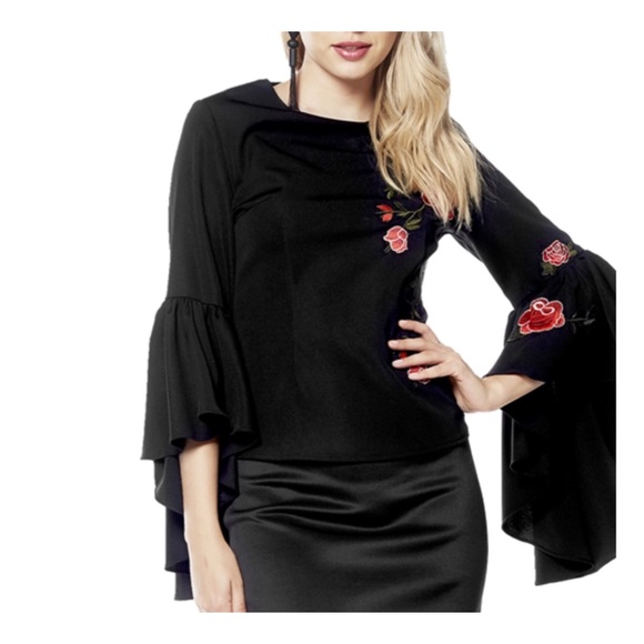 Gracia Tops - Gracia Rose Embroidery Blouse.
